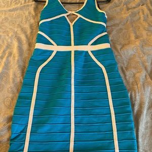 Turquoise casual/business dress